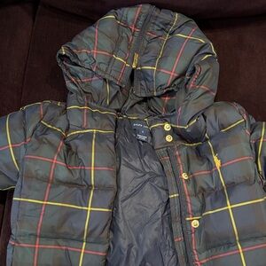 Ralph Lauren Kids Puffer Jacket - Black, Yellow, and Red